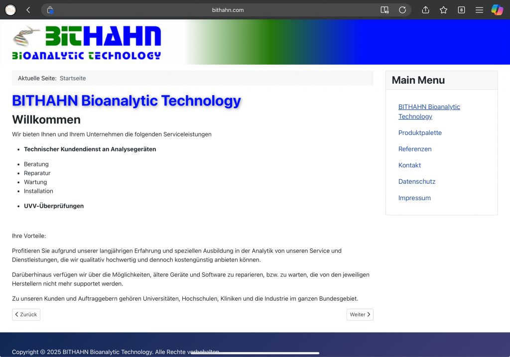 BITHAHN MainPage-Alt